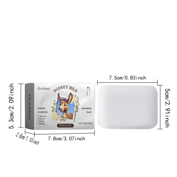 Body Cleansing Soap Moisturizing Nourishing Skin Improve Dullness Donkey Milk Soap Oil Control Exfoliator Natural Handmade Soap