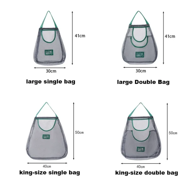 Reusable Storage Bags Kitchen Hanging Mesh Bag Home Fruit And Vegetable Storage Net Bag For Ginger Garlic Potatoes Onions