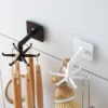 Creative Kitchen Organizer Swivel Hooks Hole-Free Multifunctional Rotatable Dual-Use Hooks for Utensils And Pots