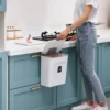 7/9L Wall Mounted Trash Can Household Galley Waste Bin Hanging Bathroom Trash Can With Lid Food Garbage Bin Kitchen Accessories