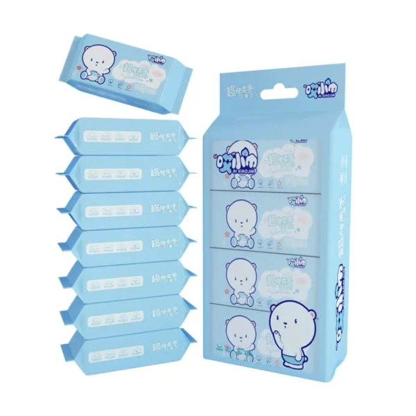 64pcs Disposable Mini Hand Wipes/Portable Travel Size Special Extraction Hand and Mouth Cleaning Wipes Fo Home School Supplies