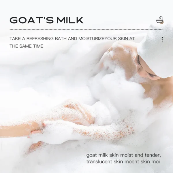 Goat Milk Body Wash Original For Smooth Sensitive Skin, Non-Irritation Mostiurizing PH Balancing Body Cleanser With Herb Complex