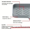 Sink Silicone Tray With Drain Soap Sponge Storage Holder Countertop Sink Scrubber Brush Soap Storage Rack Kitchen Organizer