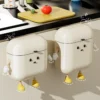 9L/12L DIY Cream-Colored Wall-mounted Kitchen Trash Can with Lid for Food Waste and Bathroom No Bending High Appearance Level