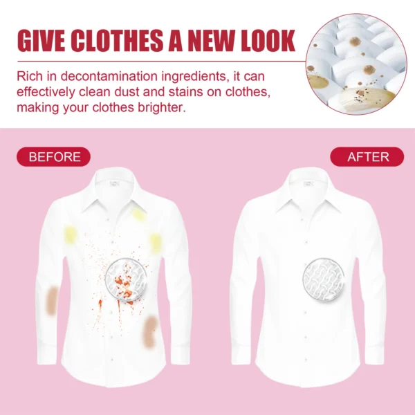 20/40/100/200pcs Clothing Wipes Jacket Shirt Blouse Color Protection Stain Removal Wet Wipes Multifunction Clothes Cleaner