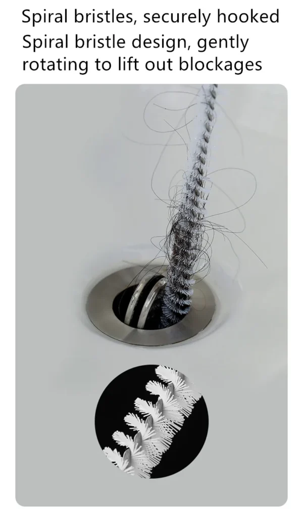Pipe Dredging Brush Bathroom Hair Sewer Sink Cleaning Brush Drain Cleaner Flexible Cleaner Kitchen Clog Plug Hole Remover Tool