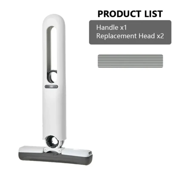 Mini squeezable mop with powerful folding design. Household cleaning tool. No hand washing required. Strong water absorption.