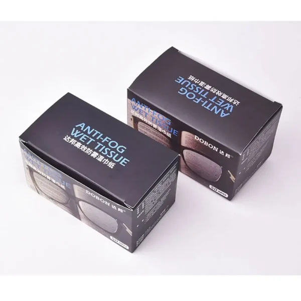 50Pcs/Box Anti-Fog Wipes for Glasses Pre-moistened Antifog Lens Wipe Individually Wrapped Disposable Defogger Eyeglass Wipes