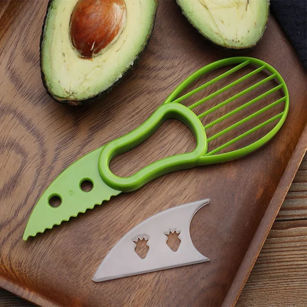 3 In 1 Multi-Function Avocado Peeler Pulp Separator Plastic Orange Kiwi Fruit Peeler Knife Cutter Household Kitchen Accessories