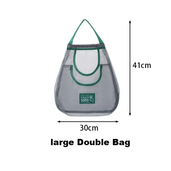 Reusable Storage Bags Kitchen Hanging Mesh Bag Home Fruit And Vegetable Storage Net Bag For Ginger Garlic Potatoes Onions
