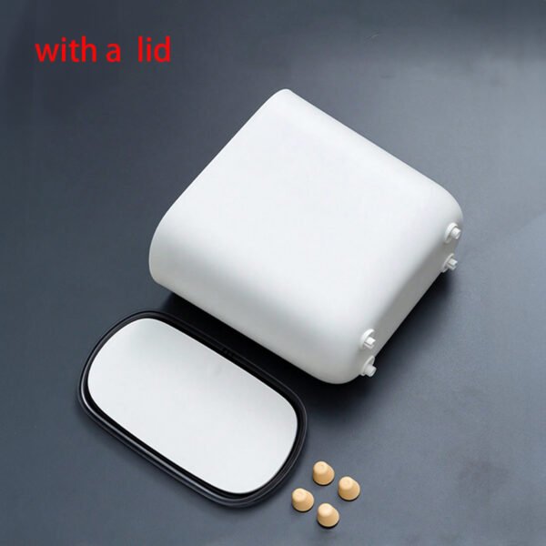 Narrow Shape Press Ring Trash Can with Lid for Bathroom Gap, Highlighting the Features of Garbage Classification