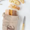 Linen Bread Bag Reusable Bags For Bread Drawstring Bags Homemade Artisan Bread Storage Bag Baguette Bag Food Storage Containers