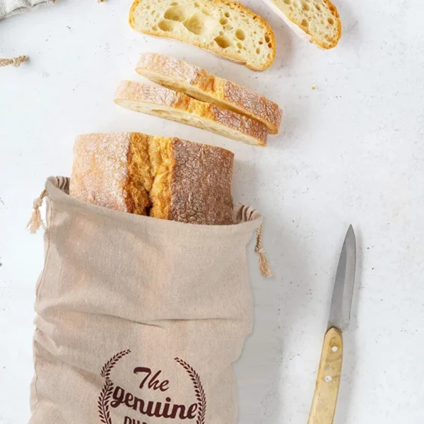 Linen Bread Bag Reusable Bags For Bread Drawstring Bags Homemade Artisan Bread Storage Bag Baguette Bag Food Storage Containers
