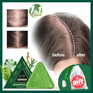 120g Usman Grass & Platycladus Shampoo Soap Strengthen Hair Root Growth Shampoo Bar Natural Herbal Hair loss treatment Hair Care