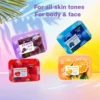4PCS fruit jelly soap, deeply cleanses and removes makeup, bathes the whole body, moisturizes and nourishes