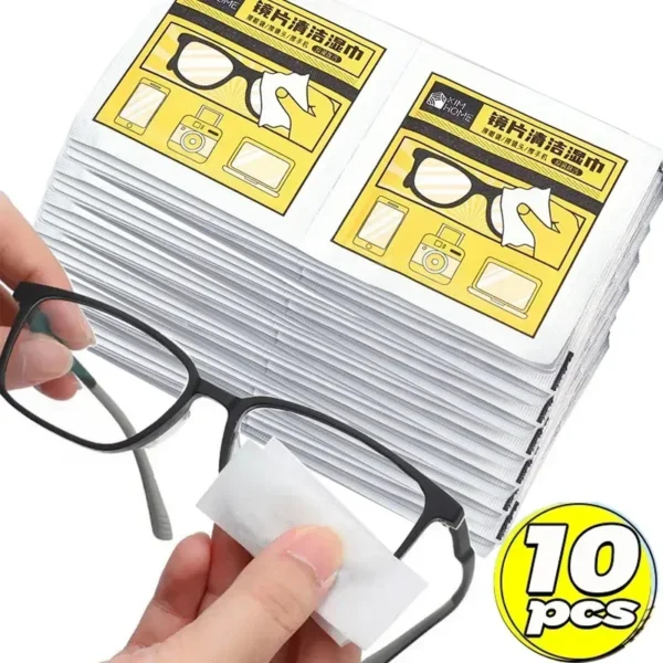 10/500pcs Anti Fog Cleaning Wet Wipes Disposable Glasses Phone Lens Screen Wipes Non Scratch Optical Cloth Individually Wrapped