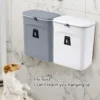 7/9L Wall Mounted Trash Can Household Galley Waste Bin Hanging Bathroom Trash Can With Lid Food Garbage Bin Kitchen Accessories