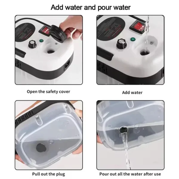 Portable Handheld Steam Cleaner High Temperature Pressurized Steam Cleaning Machine With Brush Heads For Kitchen Car