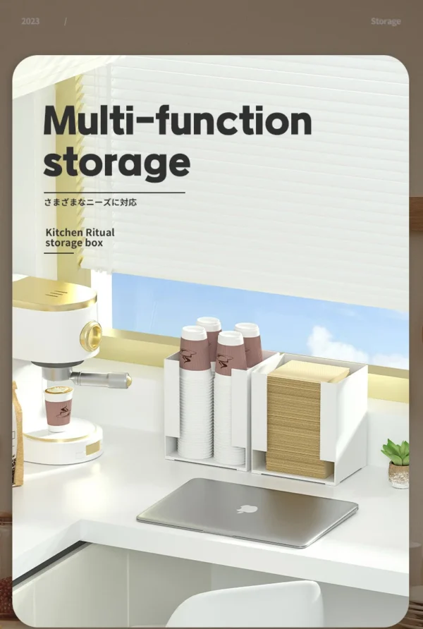 Multi Functional Instant Noodle Storage Box Kitchen Organizer for Ramen Cups Perfect for Pantry Organization Food Storage