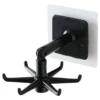 Creative Kitchen Organizer Swivel Hooks Hole-Free Multifunctional Rotatable Dual-Use Hooks for Utensils And Pots