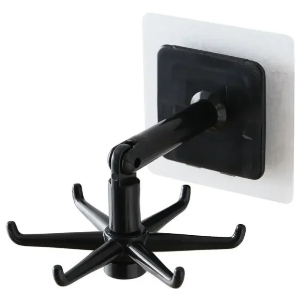 Creative Kitchen Organizer Swivel Hooks Hole-Free Multifunctional Rotatable Dual-Use Hooks for Utensils And Pots