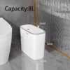 Narrow Shape Press Ring Trash Can with Lid for Bathroom Gap, Highlighting the Features of Garbage Classification