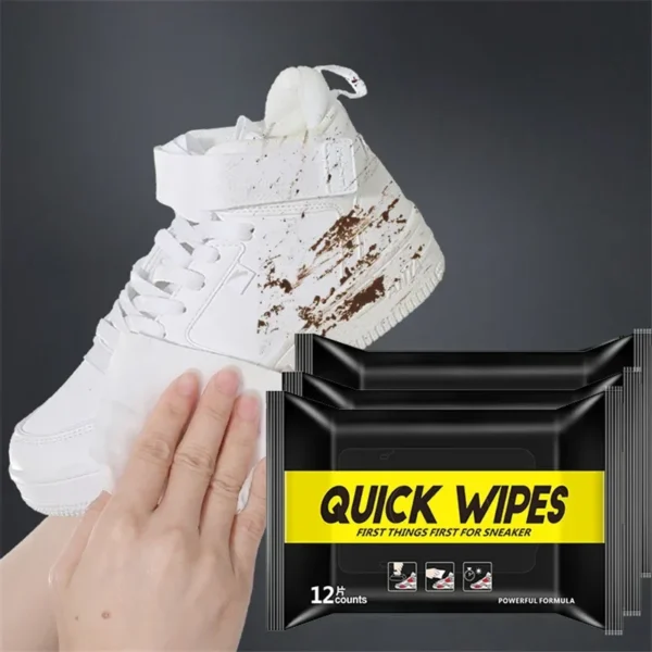 12/30/80pcs Disposable Shoe Wipes Portable Shoe Cleaners Travel Sneaker Wet Wipes Quick Cleaning White Shoes Artifact Polishing