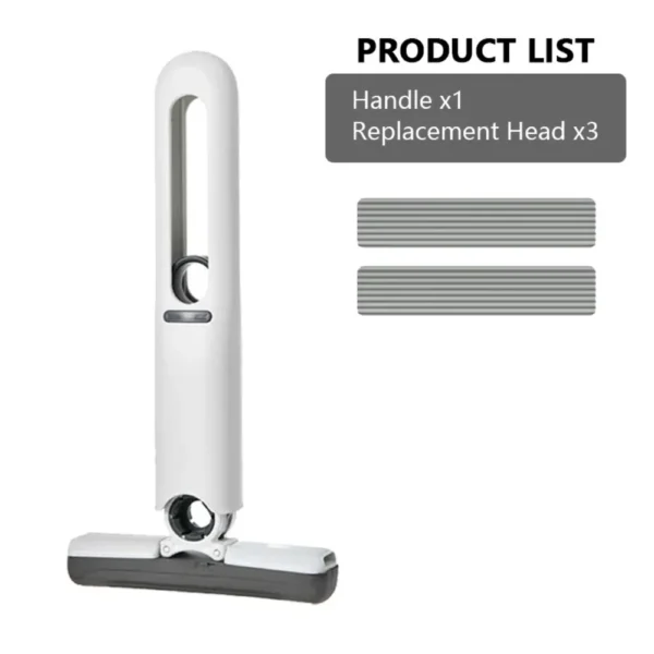 Mini squeezable mop with powerful folding design. Household cleaning tool. No hand washing required. Strong water absorption.