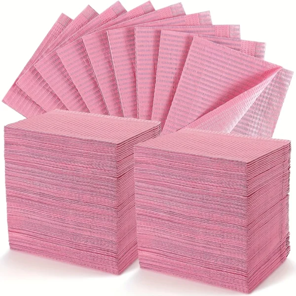 JC TATTOO 125Pcs Dental Bibs Disposable Tattoo Cleaning Wipes 13"x17" 3 Ply Waterproof Sheet for Nail Tech Dental Clinic Tattoo