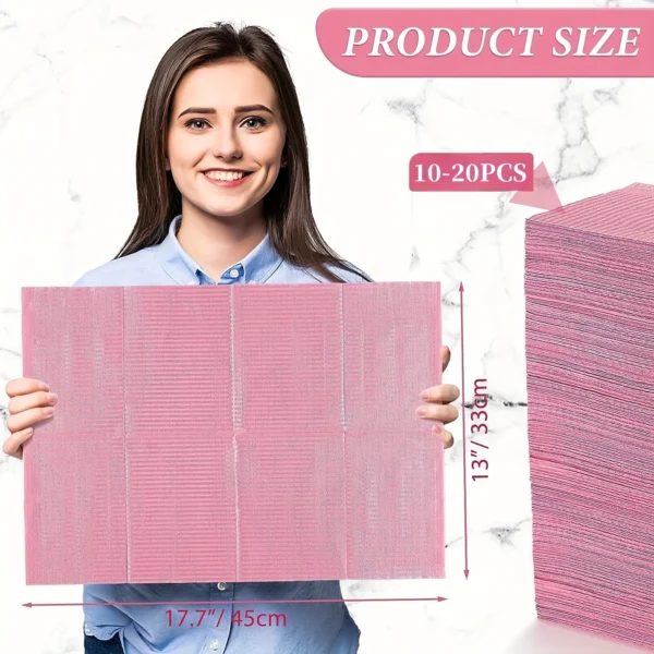 JC TATTOO 125Pcs Dental Bibs Disposable Tattoo Cleaning Wipes 13"x17" 3 Ply Waterproof Sheet for Nail Tech Dental Clinic Tattoo
